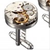 Cufflinks watch movement Round