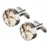 Cufflinks watch movement Round