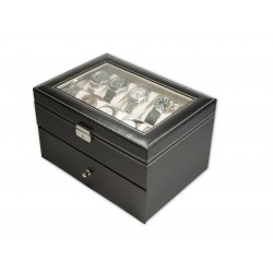 Uhrenbox fur 20 PU Leather Black