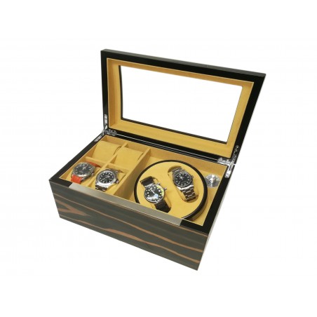 Movimentador Watch Winder 2 relogios  Green-Cream