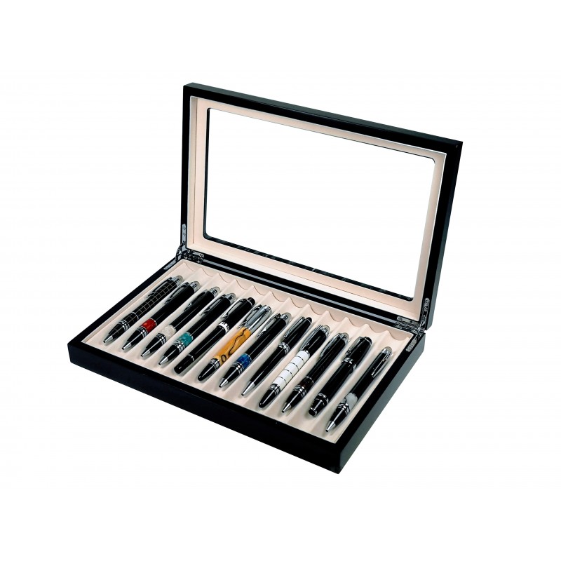 Vitrine para 12 canetas preto Vitrine para 12 canetas preto