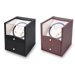 Watch Winder carica 2 orologi Black PU Leather