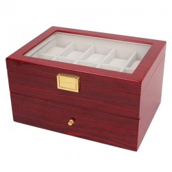 Watch box for 20. Lacquered Wood, Cherry
