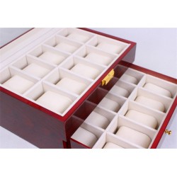 Watch box for 20. Lacquered Wood, Cherry