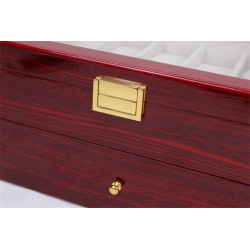 Watch box for 20. Lacquered Wood, Cherry