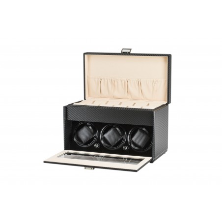 Watch Winder 3+12 relojes. Carbon Fiber