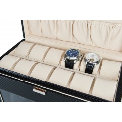 Watch Winder 3+12 relojes. Carbon Fiber