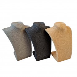 Busto espositore per collane, pendenti beige