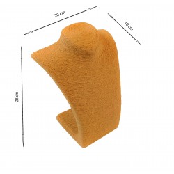 Busto espositore per collane, pendenti beige