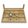 Box for cufflinks, rings,  24 spaces in beige