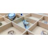 Box for cufflinks, rings,  24 spaces in beige