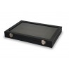 Caja guarda gemelos, anillos ,12  espacios pu negro