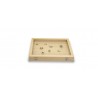 Caja guarda anillos ,sortijas 7 ranuras anillos acabado textil beige