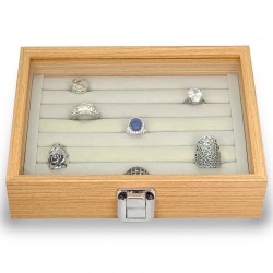 Ring box, 7 Wood Ring Slots