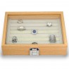 Caja guarda anillos ,sortijas 7 ranuras anillos en Madera