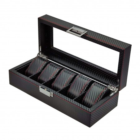 Carbon fiber watch case for 6 Red line