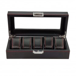 Carbon fiber watch case for 6 Red line