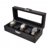 Vitrine  pour 5 montres Noir-Rouge