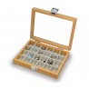 Box for cufflinks, rings 12 spaces Wood