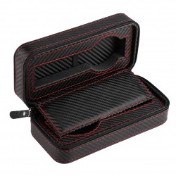 Zipper case for 2 Watches Carbon Fiber