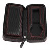 Zipper case for 2 Watches Carbon Fiber