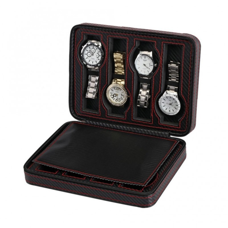 MaestroRelojero Case Porta 8 watches carbon fiber PU MaestroRelojero Case Porta 8 watches carbon fiber PU