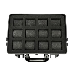 Ultra Rugged Watch Box for 12 Watches. Padded and Shock and Water Resistant.